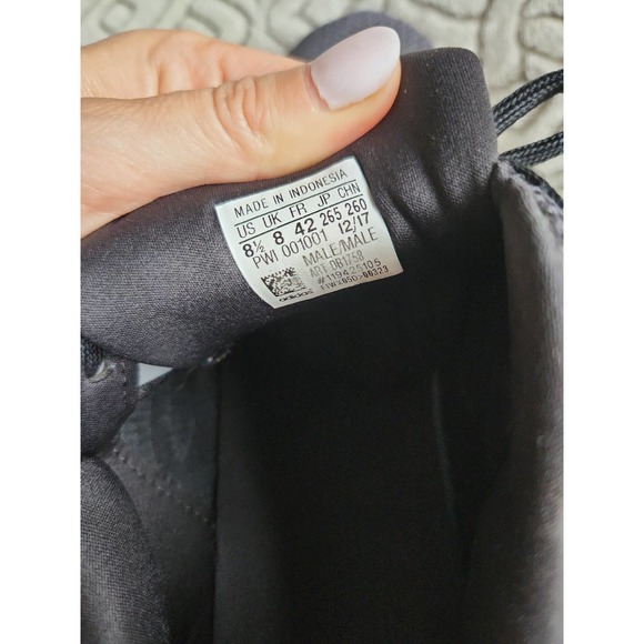 Adidas cloud foam dark gray black sneakers 8,5 - Picture 3 of 5